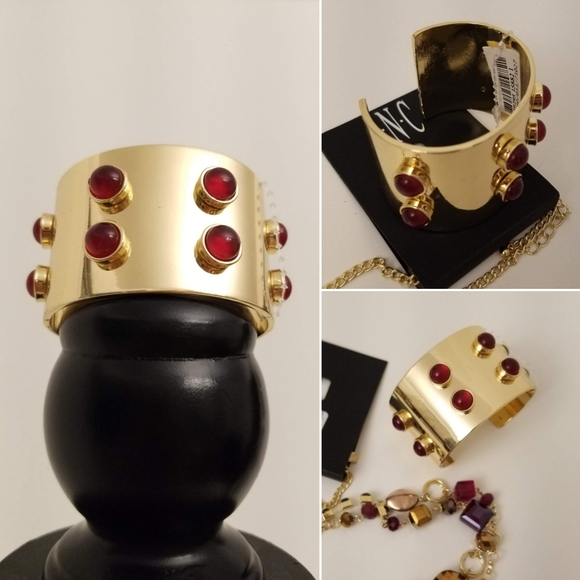 I.N.C [2-PC Jewelry Bundle] Goldtone/Red Stone - Picture 3 of 11